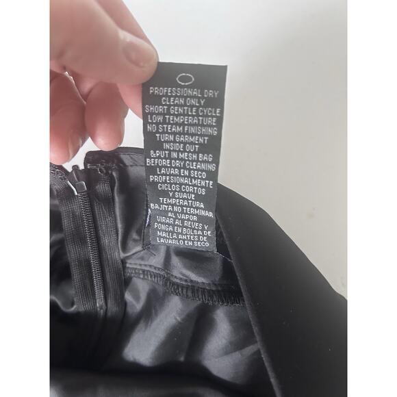 NightWay Black Beaded Halter Midi Dress Asymmetric Hem US 12 Prom Y2K Fairy Goth - Picture 7 of 12